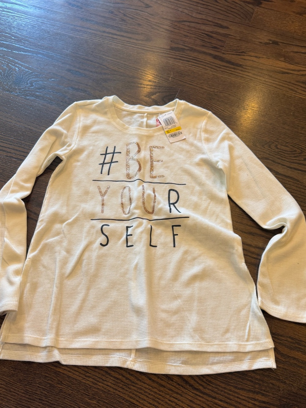 Epic Threads White Long Sleeve Tee # Be Your Self